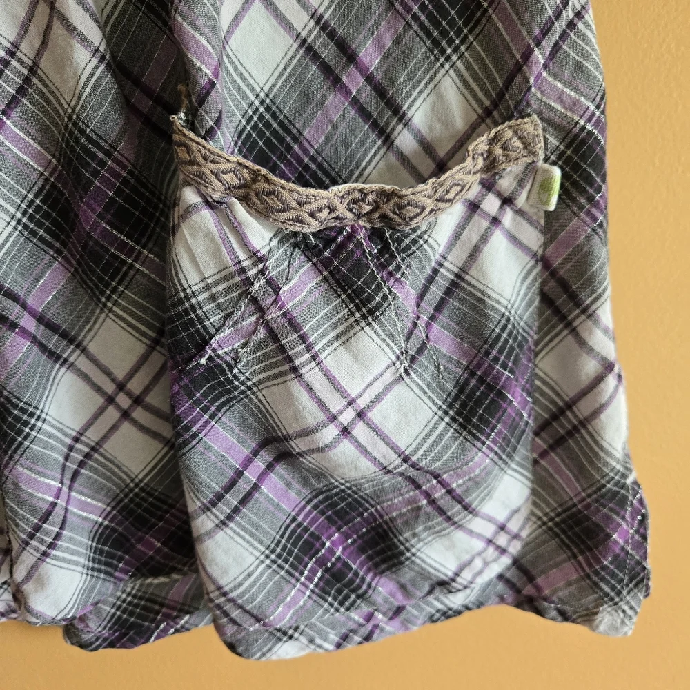 Healing Hands Plaid Scrub Top, S - Picture 7 of 10